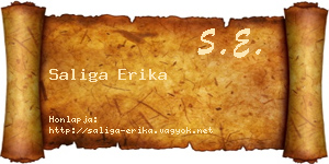 Saliga Erika névjegykártya